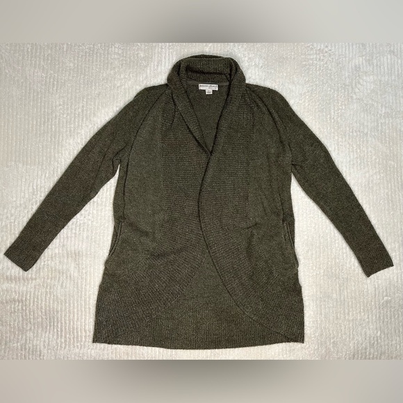 Barefoot Dreams Green Cozy Chic Lite Circle Cardigan/ Sweater Oversized Small - Picture 5 of 12